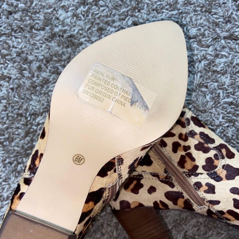Steve Madden Ladd Cow Hair Cheetah Print Booties - Picture 9 of 16